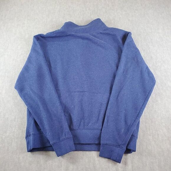 Victoria Secret PINK Sweater Womens Medium Blue 1/4 Zip Mock Neck Pullover - Picture 7 of 8